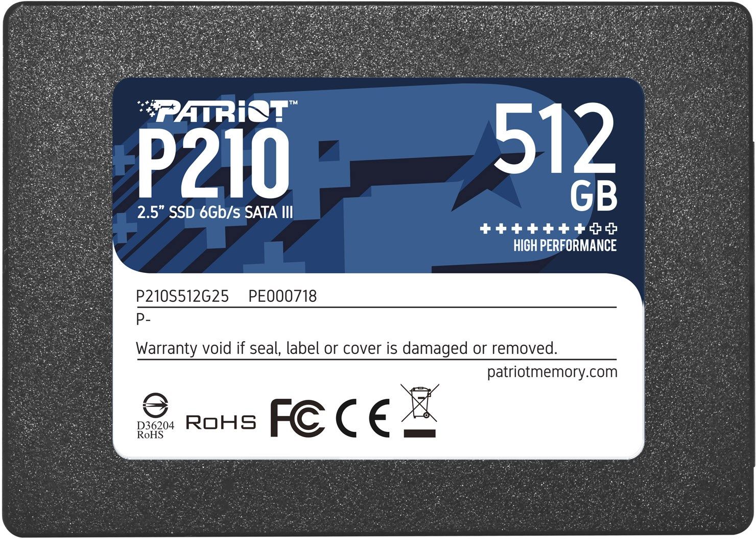 Patriot 512GB 2,5" SATA3 P210 Series