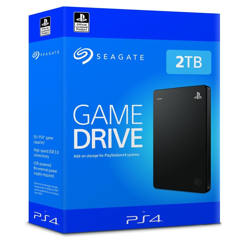 Seagate 2TB USB3.0 Game Drive for PS4 Black