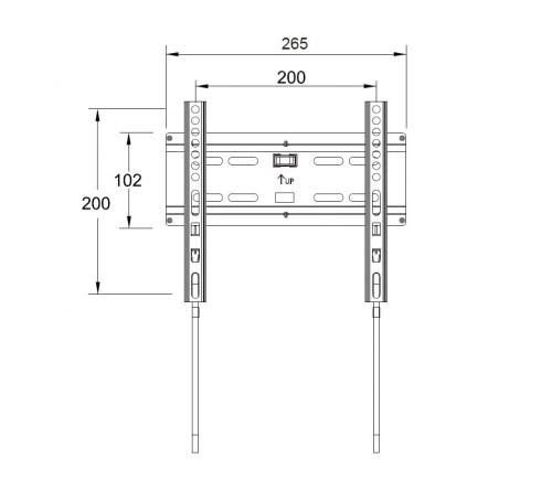 Well FXS43 13"- 43" Fixed Flatscreen Mount