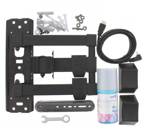 Well SW355P 23"-55" Full Motion Flat Screen Mount and Accessories