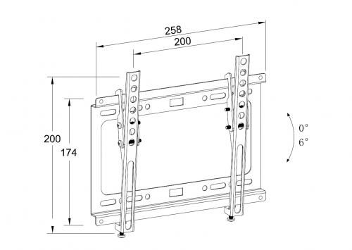 Well TL43 13"-43" Titable Flat Screen Mount