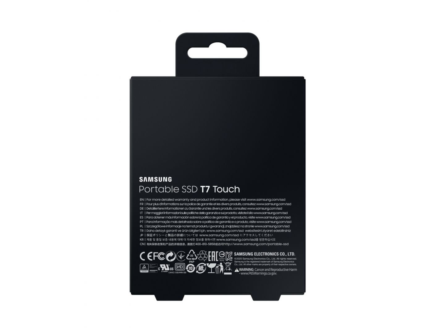 Samsung 1TB 2,5" USB3.2 T7 Touch Black