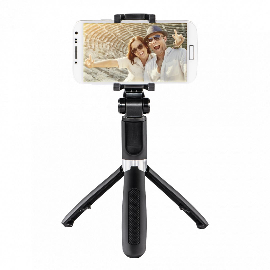 Hama Funstand 57 Selfie Stick with Bluetooth Remote Shutter Black