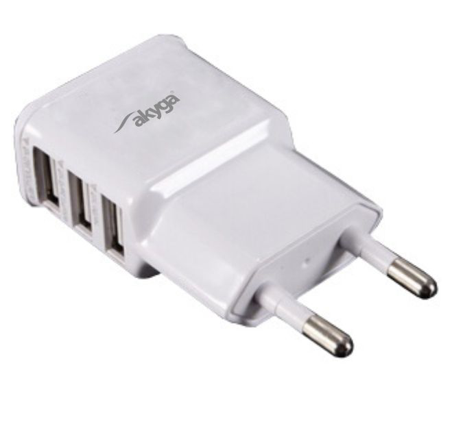 Akyga AK-CH-05 USB Adapter 100-240V/5V/3.1A 3USB