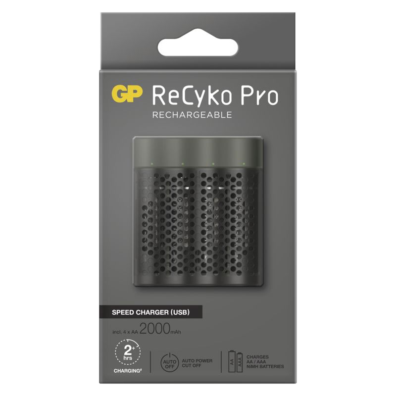 GP ReCyko Speed M451 akkutöltő + 4×AA ReCyko Pro 2000