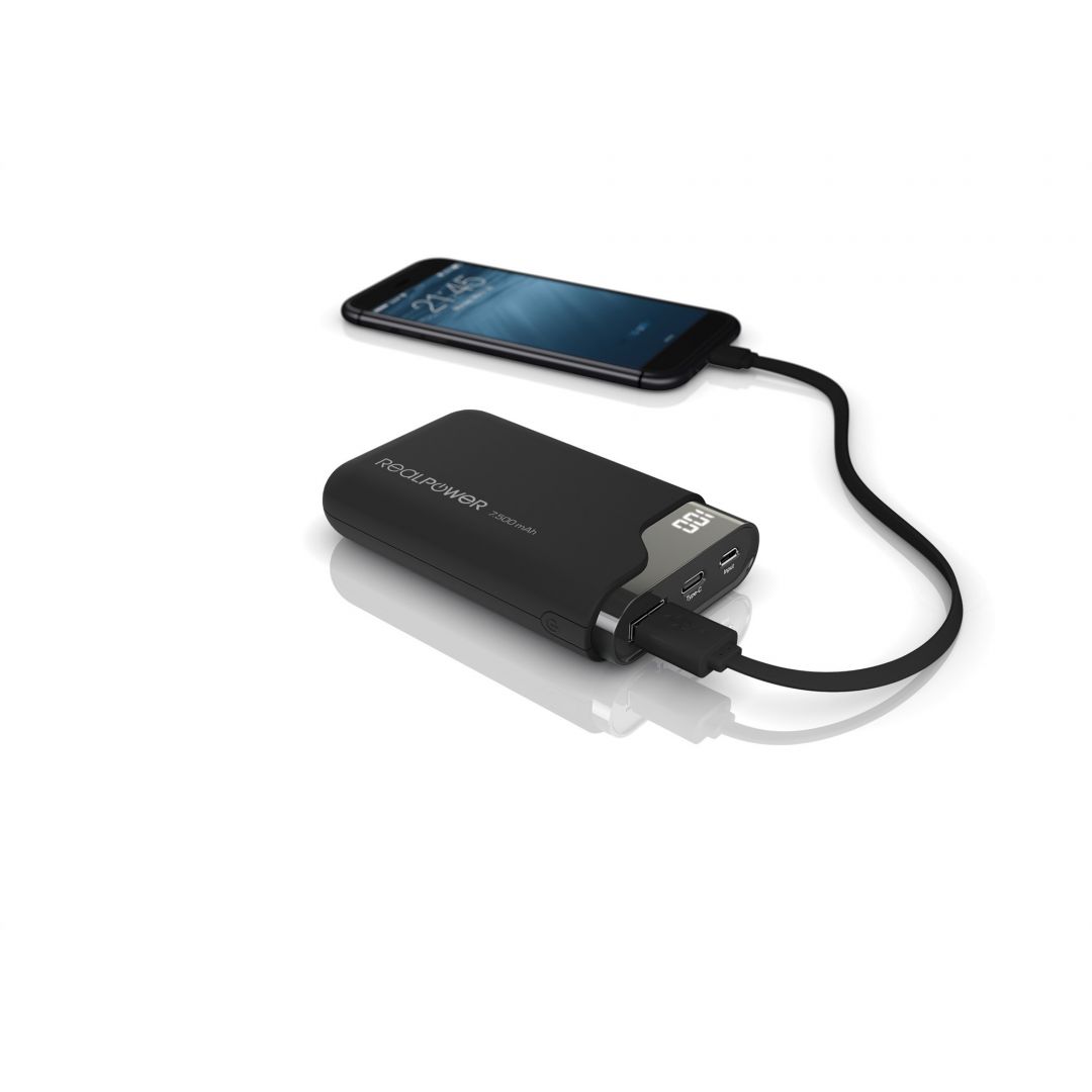 Realpower PB-7500C 7500mAh Black