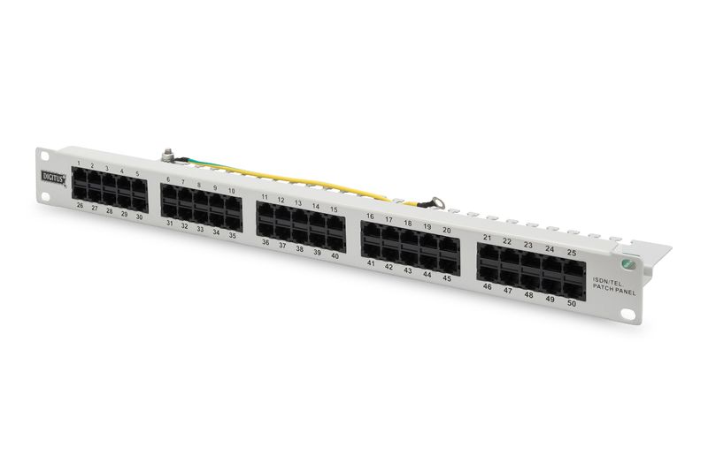 Digitus CAT 3 ISDN Patch Panel, unshielded, 50-port