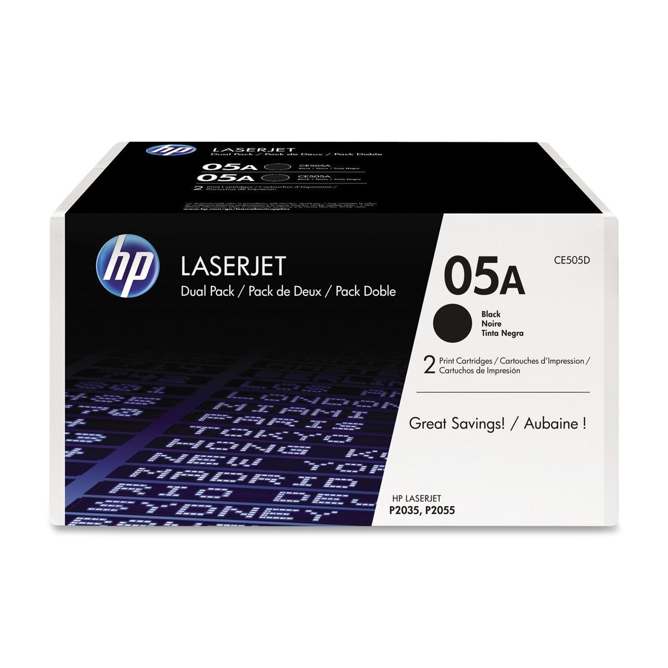 HP CE505D (05A) 2-pack Black toner