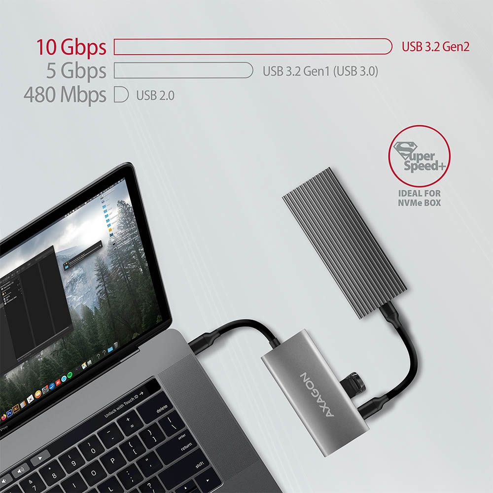 AXAGON HMC-4G2 SuperSpeed USB-C 10Gbps SpeedSter 4 hub