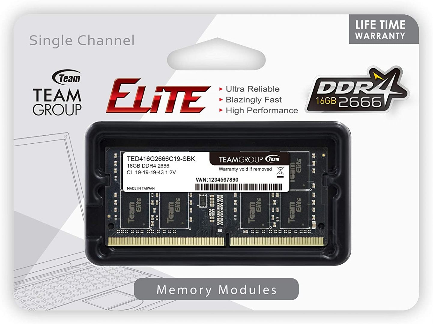 TeamGroup 16GB DDR4 2666MHz Elite SODIMM