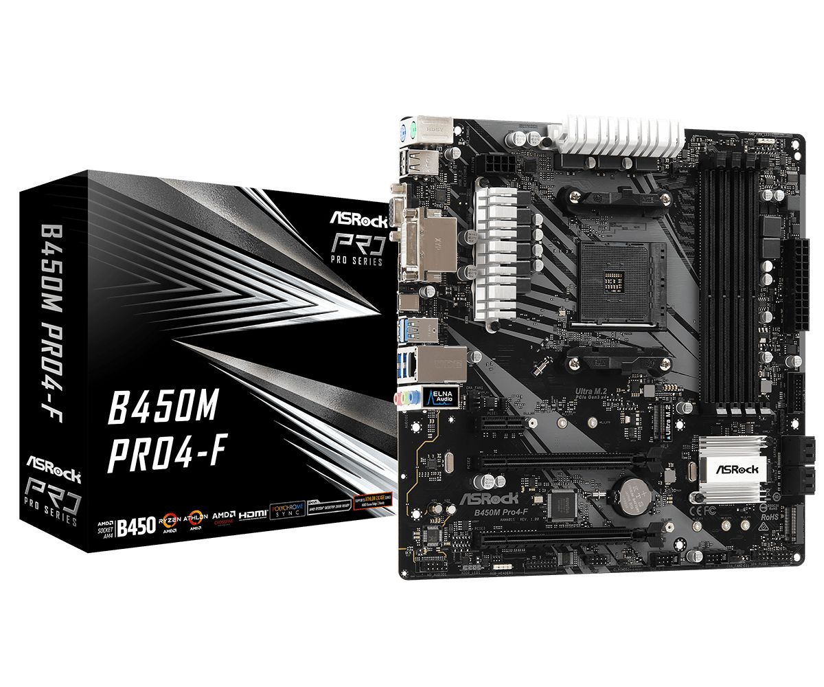 ASROCK B450M PRO4-F