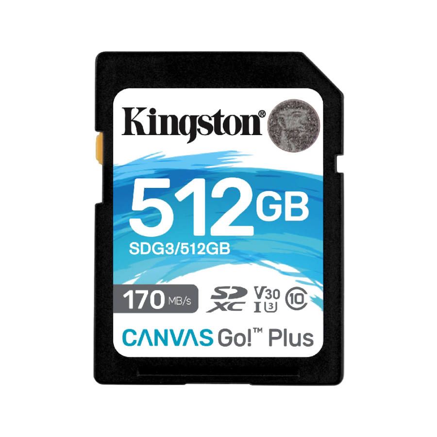 Kingston 512GB SDXC Canvas Go! Plus 170R C10 UHS-I U3 V30