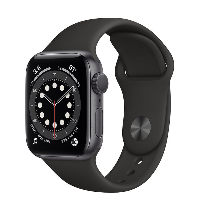 Apple Watch Series 6 GPS 44mm Space Gray Aluminium Case with Black Sport Band