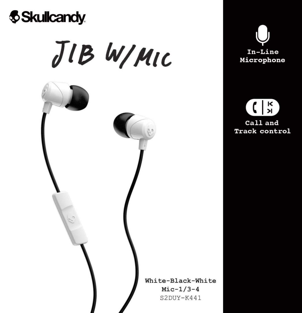 Skullcandy Jib S2DUYK-441 Headset White/Black