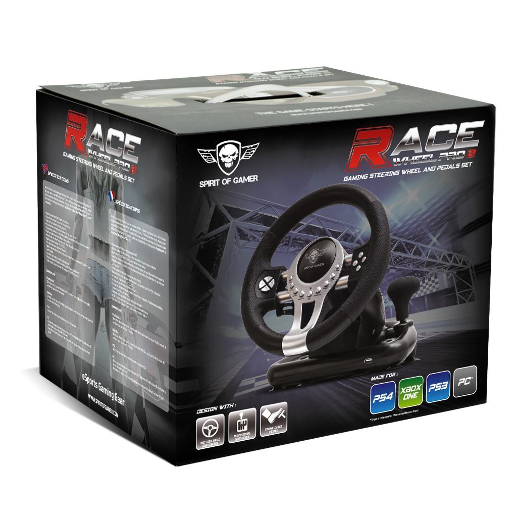 Spirit Of Gamer Race Wheel Pro 2 USB Kormány Black/Silver