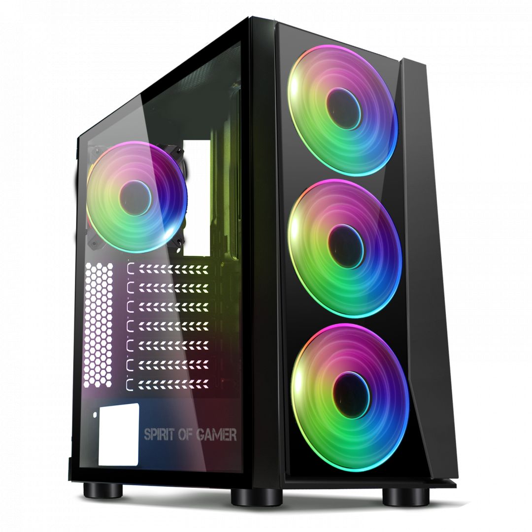 Spirit Of Gamer Ghost 5 RGB Tempered Glass Black