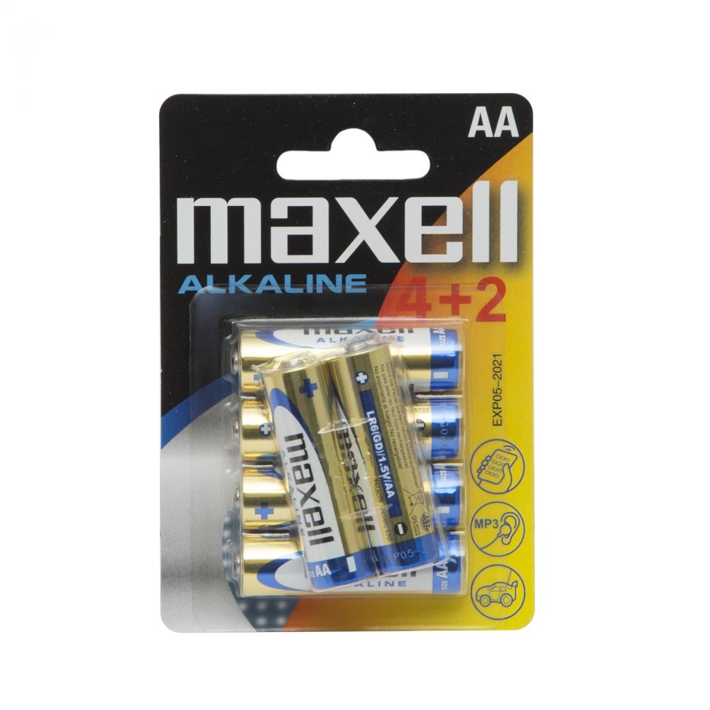 Maxell AA Alkáli Elem 4+2db/csomag