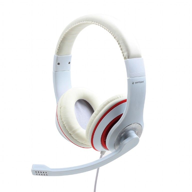 Gembird MHS-03-WTRD Stereo Headset White