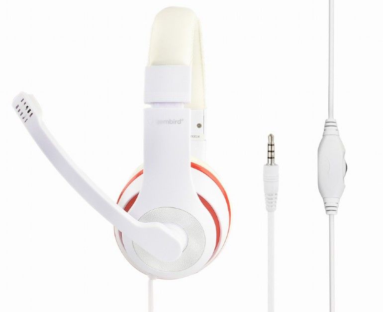 Gembird MHS-03-WTRD Stereo Headset White