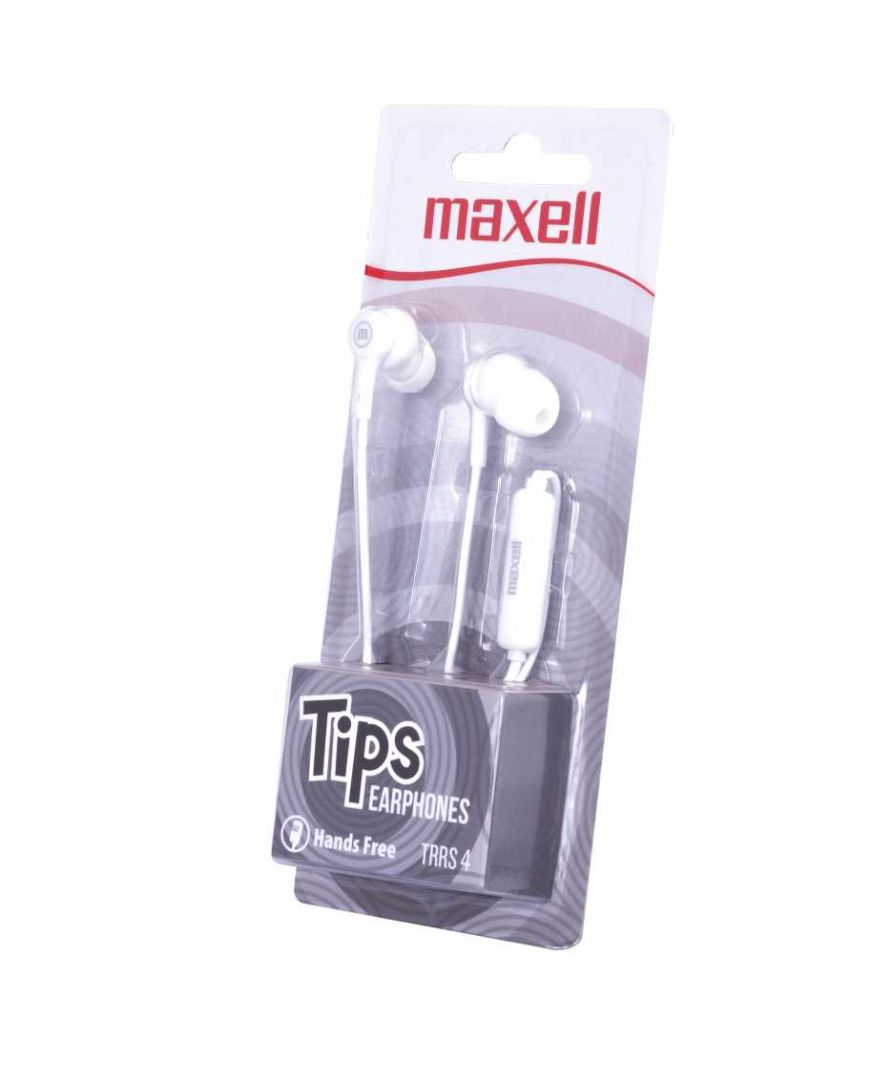 Maxell In-Tips Earphones White