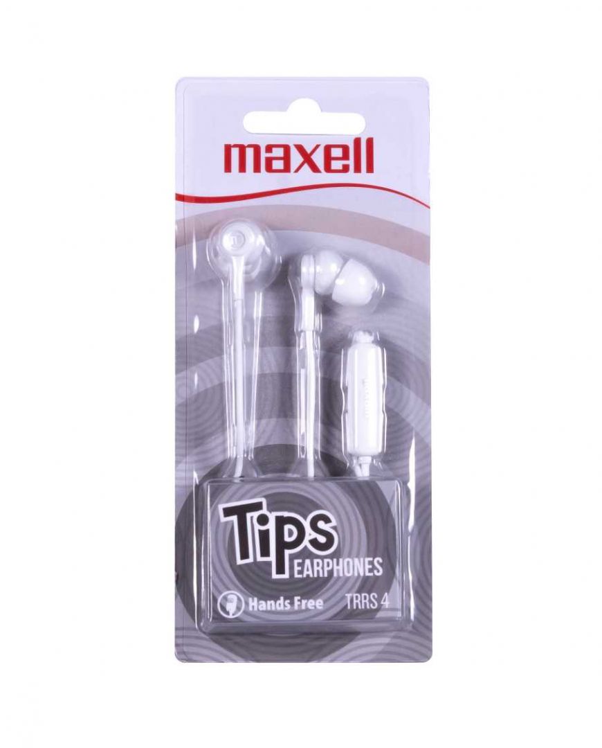 Maxell In-Tips Earphones White