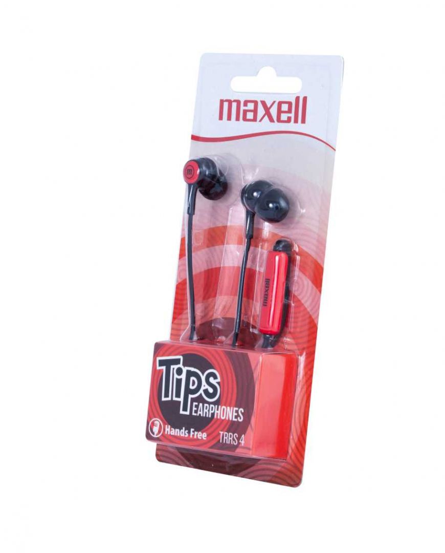 Maxell In-Tips Earphones Red