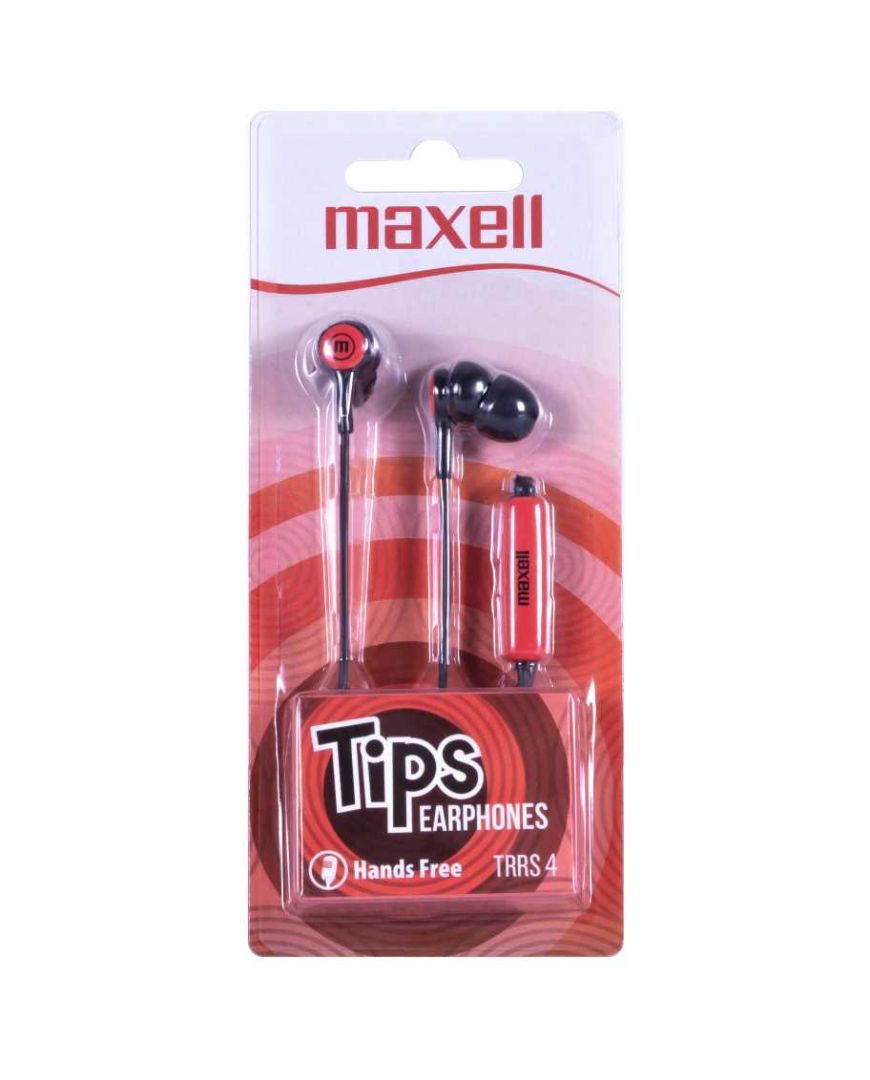 Maxell In-Tips Earphones Red