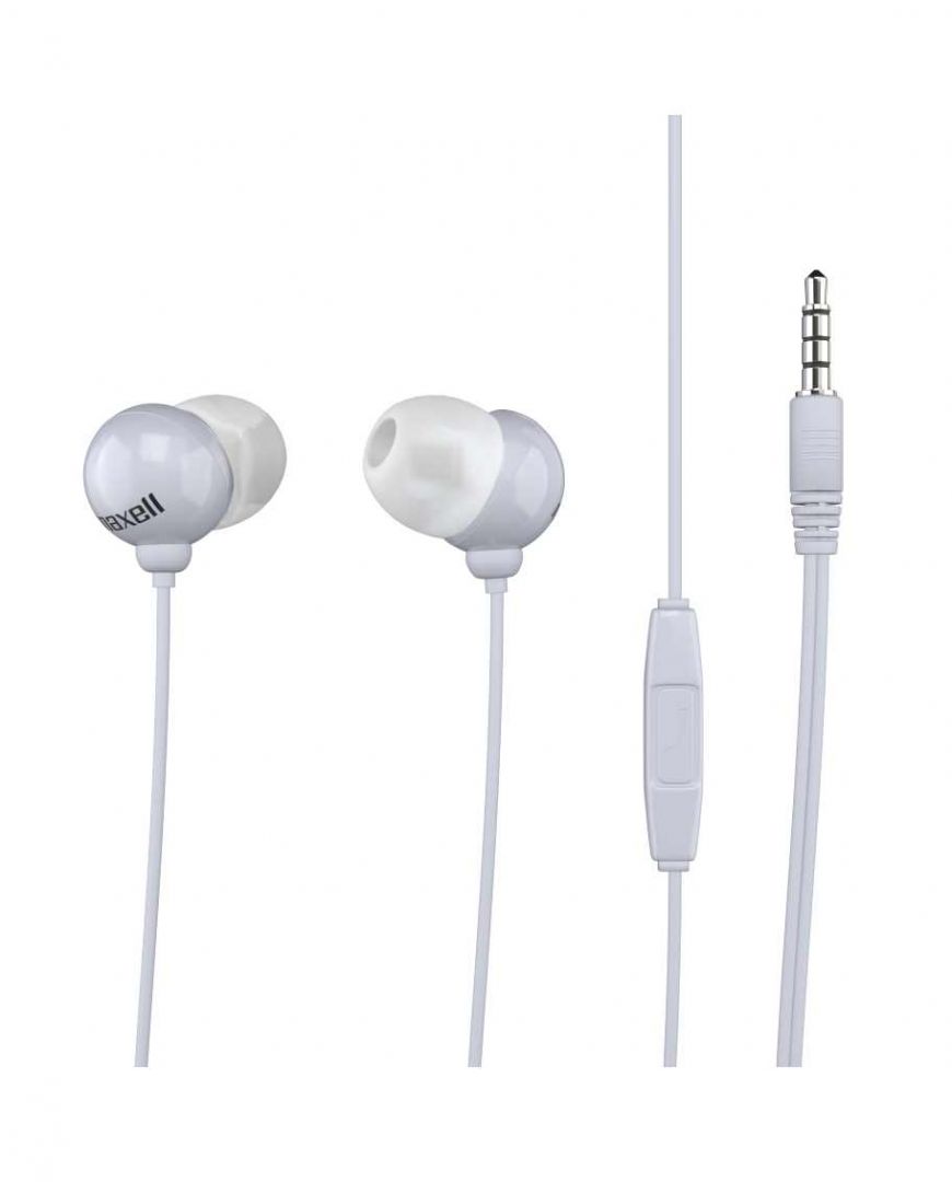 Maxell Plugz + mic Earphone White