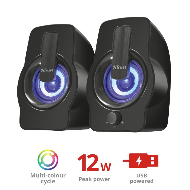 Trust Gemi RGB 2.0 Speaker Set Black