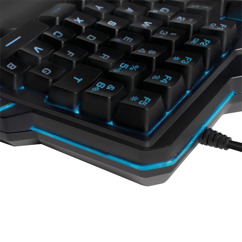 Logilink Illuminated one-hand gaming keyboard Black