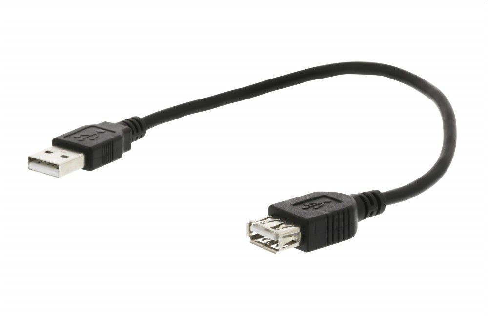 Kolink USB 2.0 hosszabbító kábel 0,3m Black