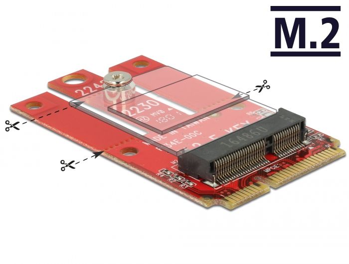 DeLock Mini PCIe > M.2 Key E slot Adapter