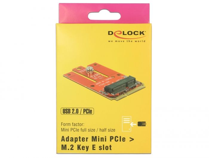 DeLock Mini PCIe > M.2 Key E slot Adapter