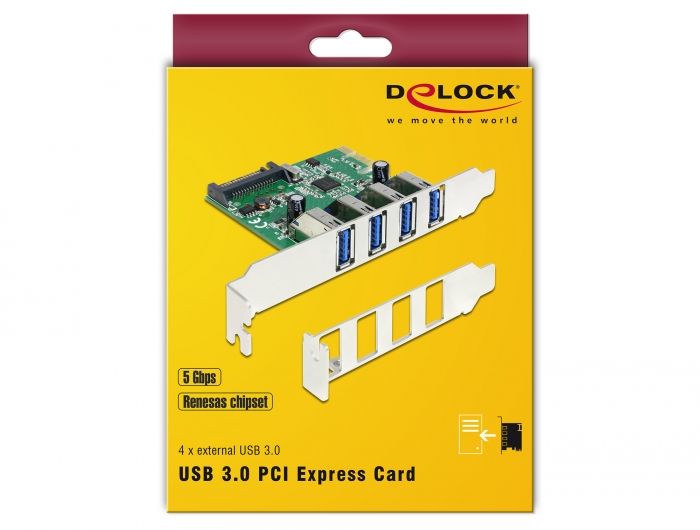 DeLock PCI Express Card > 4 x external USB 3.0