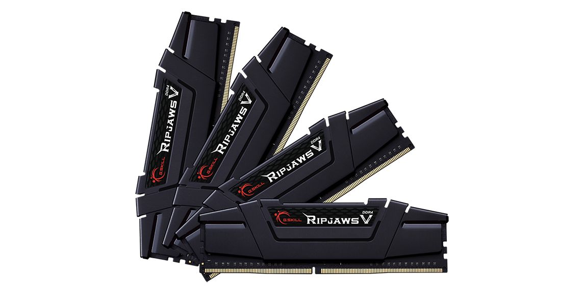 G.SKILL 64GB DDR4 3600Mhz Kit(4x16GB) Ripjaws V Black