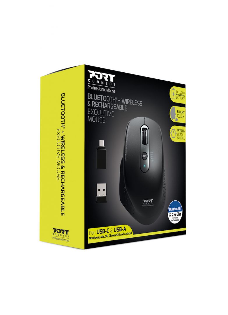 Port Designs Bluetooth Wireless Mouse Black/Grey