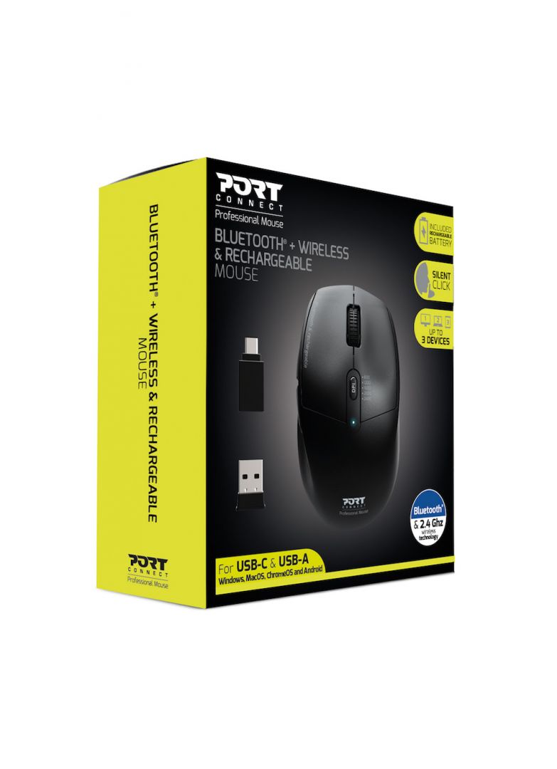 Port Designs Bluetooth Wireless Mouse Black