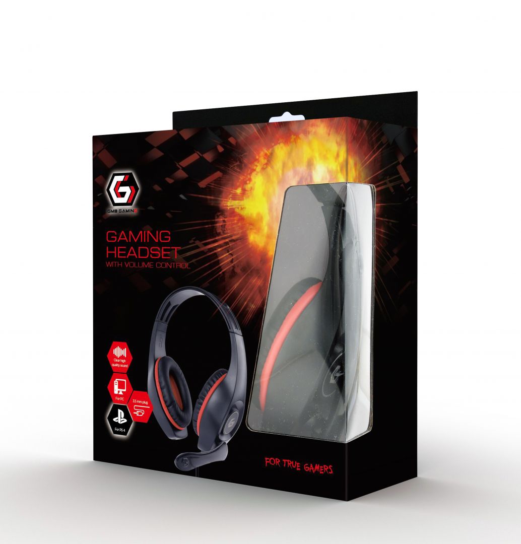 Gembird GHS-05-B Gaming Headset Black/Red