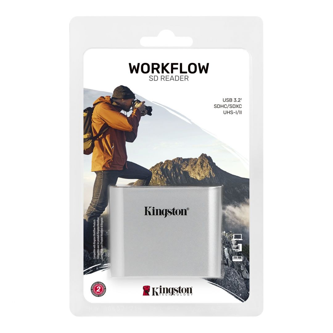 Kingston Workflow SD USB 3.2 UHS-II Reader Silver