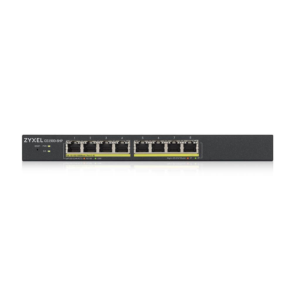 ZyXEL GS1900-8HP-EU0102F 8x1000Mbps Smart Menedzselhető PoE Switch