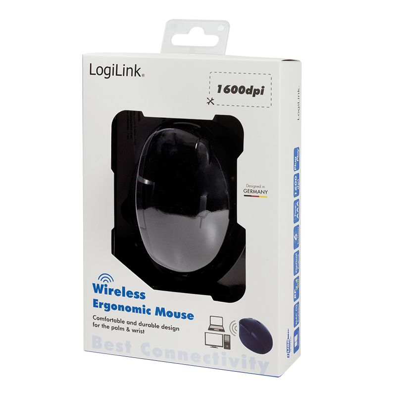 Logilink ID0139 Wireless Ergonomic mouse Black