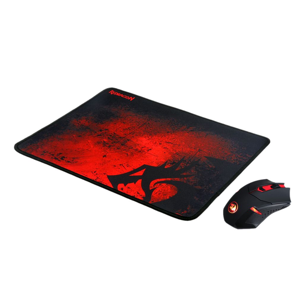 Redragon M601WL-BA Wireless Gaming Mouse and Mouse Pad Combo Black/Red