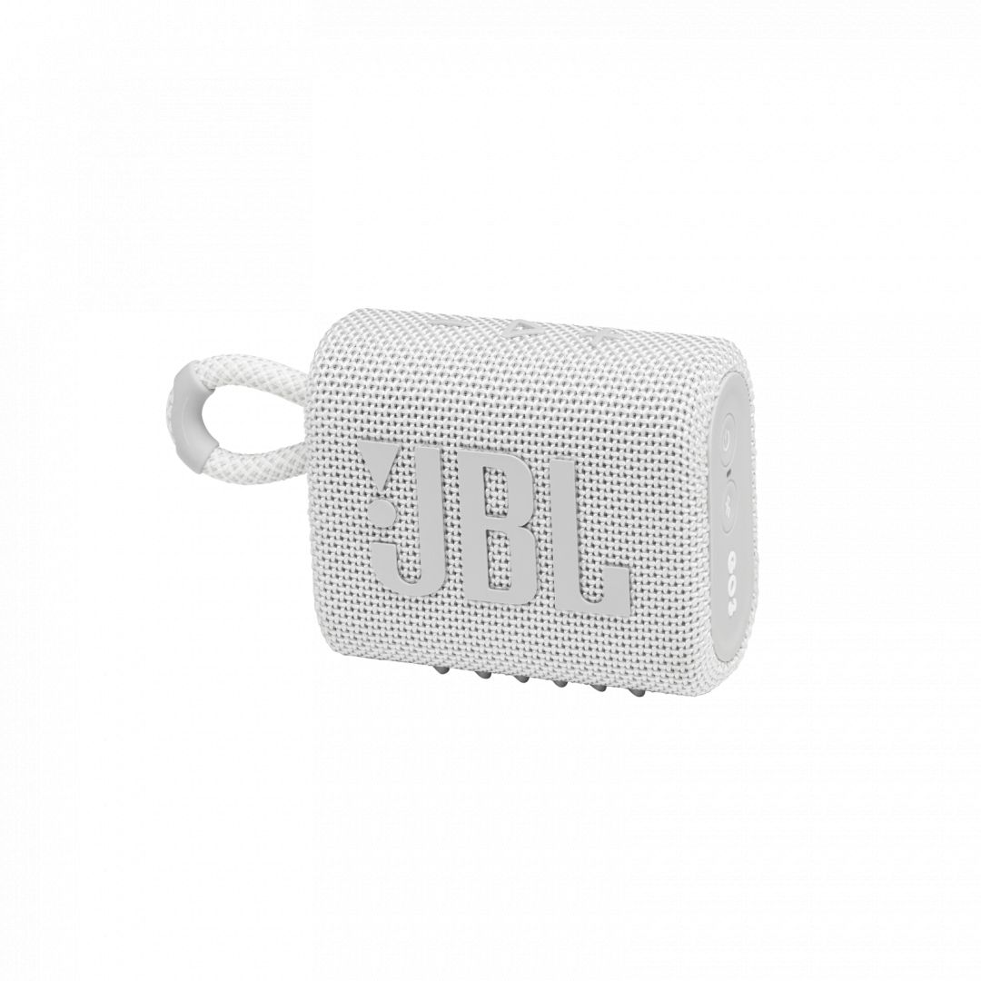 JBL Go 3 Bluetooth Portable Waterproof Speaker White