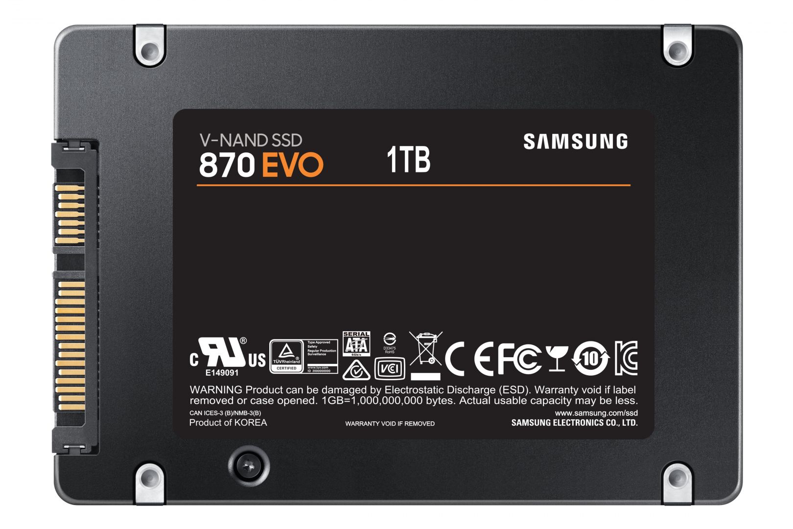 Samsung 1TB 2,5" SATA3 870 Evo Box MZ-77E1T0B/EU