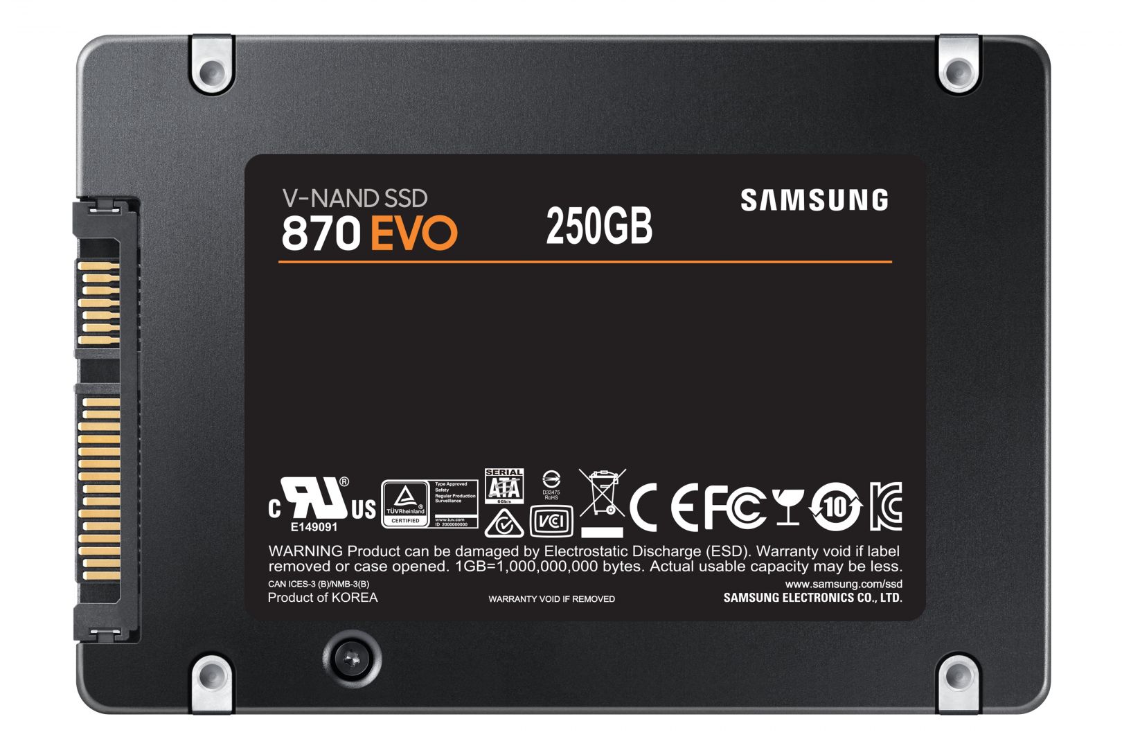 Samsung 250GB 2,5" SATA3 870 Evo Box MZ-77E250B/EU