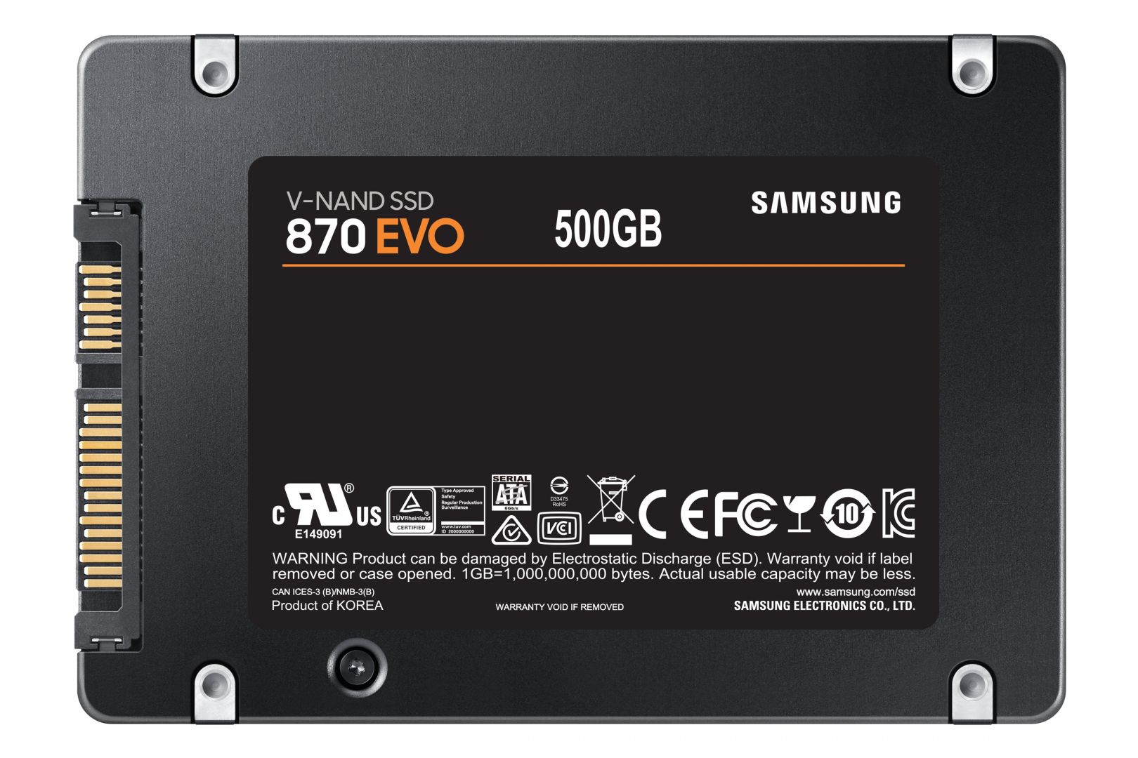 Samsung 500GB 2,5" SATA3 870 Evo Box MZ-77E500B/EU