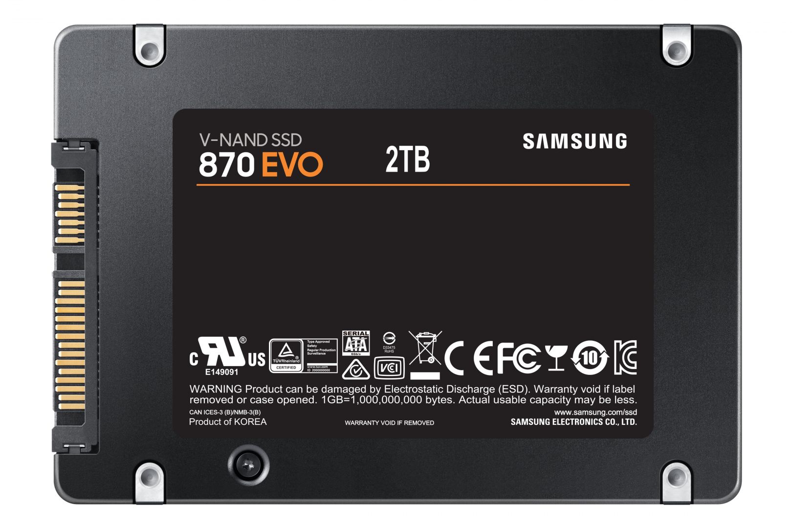 Samsung 2TB 2,5" SATA3 870 Evo Box MZ-77E2T0B/EU