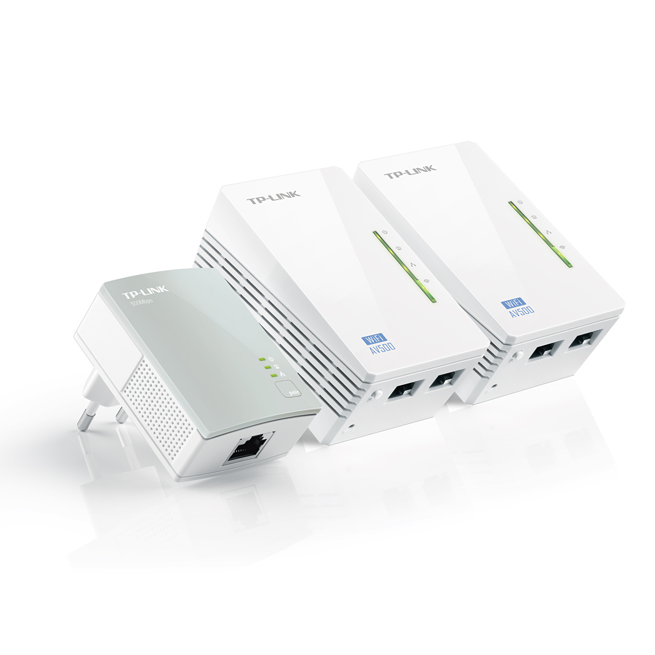 TP-Link TL-WPA4220T KIT AV500 Powerline Universal WiFi Range Extender, 2 Ethernet Ports, Network Kit