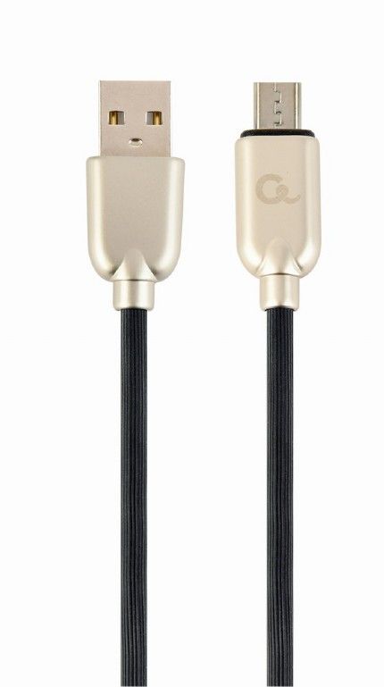 Gembird Premium rubber Micro-USB charging and data cable 2m Black