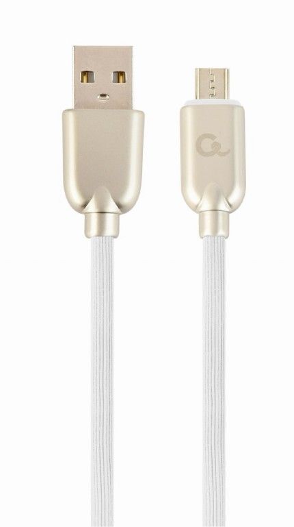 Gembird Premium rubber Micro-USB charging and data cable 2m White